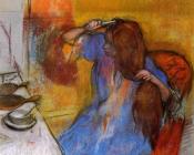 Woman Brushing Her Hair - 埃德加·德加